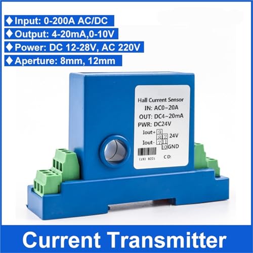 Sensor de corriente Hall de 8mm para solucionar ruidos en lecturas de PLC hasta 200A 2