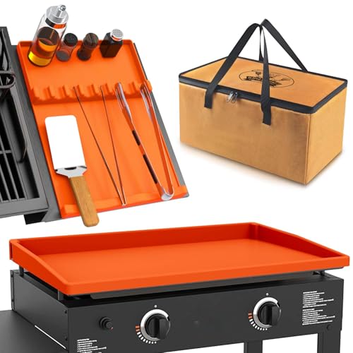 BANGIE 28In Griddle Cover + 15In BBQ Blanket + Grill Mat