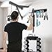 Tebery 9 Hook Home Gym Storage Rack Wall Mount, Fitness Equipment Organizer, Metal Gym Accessory Hanger for Exercise Bands, Jump Ropes, Barbells, Lifting Belts