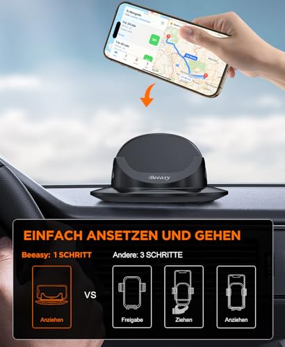 Beeasy Handyhalterung Auto, Handy Halterung Auto Armaturenbrett Kfz Handyhalter 360° Drehbar Autohalterung Silikon Universal Car Phone Holder für Smartphone iPhone Samsung Xiaomi 4