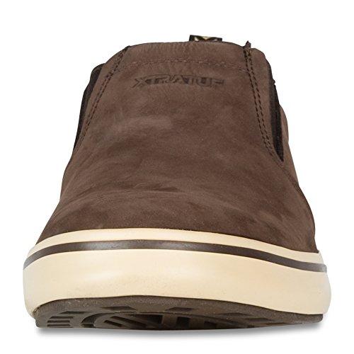 Image of XTRATUF Sharkbyte Men's Nubuck Leather Deck Shoes, Chocolate (22501), 7, Men's