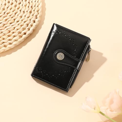 Image of Small Wallet for Women Bifold Credit Card Holder Compact Women Wallet with Zipper Coin Pocket