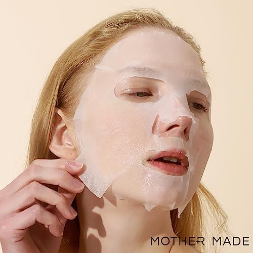 Mother Made Deep Moisturizing Korean Snail Mucin Face Sheet Masks 10Ea With 22,050Ppm Snail Secretion Filtrate, 2% Niacinamide, Collagen, Vitamin C & E, Hyaluronic Acid | Glowing Skin | Snail Essence Face Mask For Dry, Sensitive Skin, Korean Skincare #TOP2