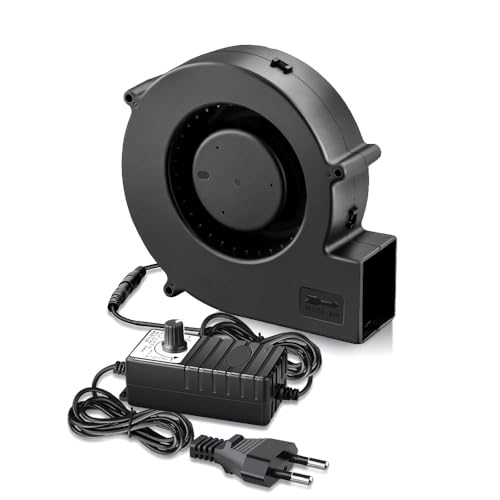 GDSTIME Ventilador radial de 140 mm AC 220 V 230 V 140 x 40 mm ventilador doble rodamiento de bolas ventilador radial ventilador DC 5 V – 12 V Control de velocidad para