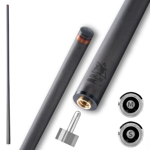 BlkCueShark 29" Uni-Loc Carbon Pool Cue Shaft (Single), 10 L...
