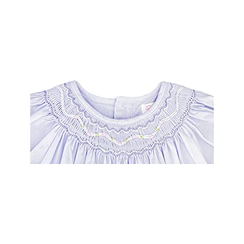 Baby Girls’ Smocked Daygown with Voile Insert, 12 Months, Lavender3