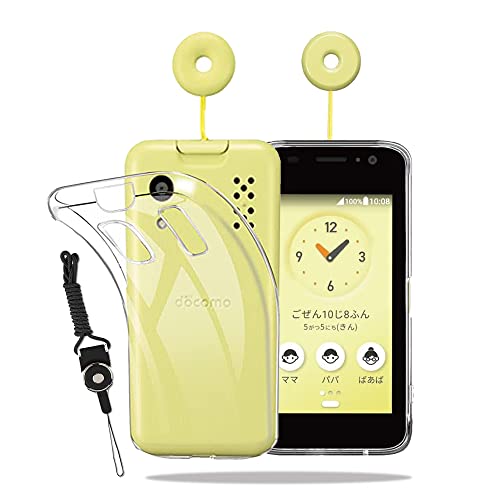 FOR 京セラ キッズケータイ KY-41C 用の ケース カバー クリア ソフトTPU 透明 キッズケータイ KY-41C 保護カバー 耐衝撃 画面レンズ保護 薄型 軽量 スマホケース ストラップホール付属 ネックストラップ付 黄変防止 柔らかい すり傷防止 指紋防止 耐久 携帯カバー 京セラ キッズケータイ KY-41C