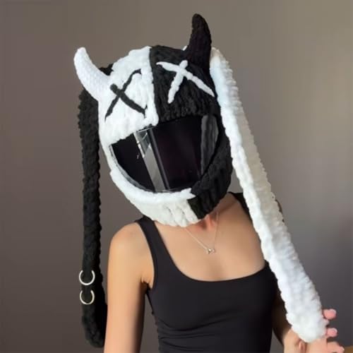 Cat/Rabbit Ear Plush Motorcycle Helmet Cover