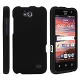 TurtleArmor | Compatible with ZTE Maven Case | ZTE Fanfare Case | ZTE Atrium Case [Slim Duo] Hard Shell Snap On Case Fitted Compact Matte on Black Robot Android - Black