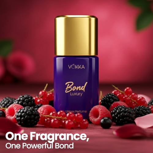 Image of VOKKA Pure & Bond Perfume 2x20ml | Luxury Long Lasting Unisex Perfume Gift Set | Eau De Parfum | Premium Fragrance Pocket Perfumes | Travel & Skin Friendly | Gifts for Men & Women