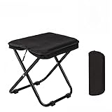 Foldable Stool Portable Pocket Handbag Stool for Adults, Small Camping Stools for Hiking Fishing, Hold Up to 265 LBS Black