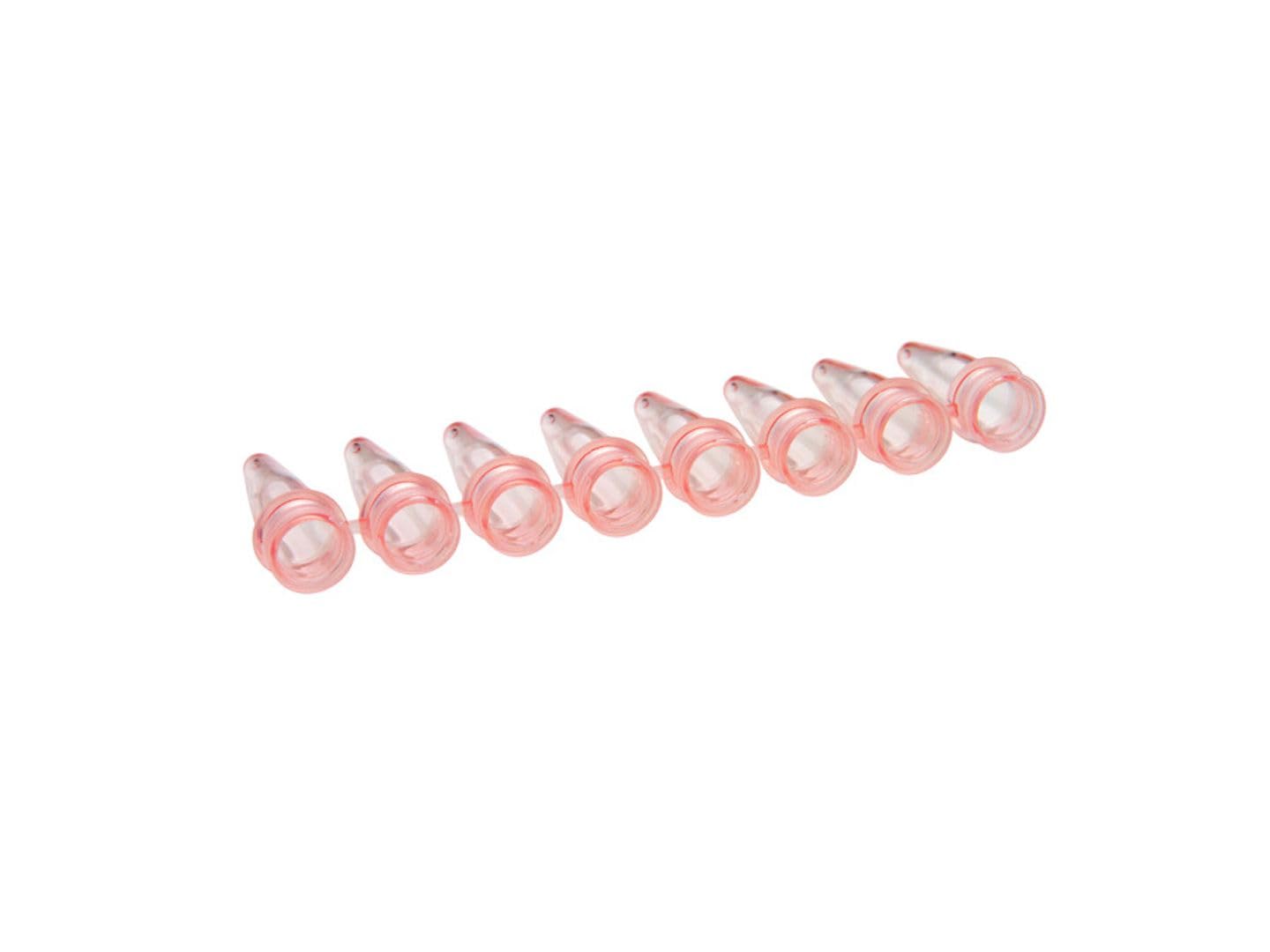 Caplugs Evergreen 214-3456-080 PCS Series PCR Thin-Wall Tubes in Strips of 8, 0.2 mL, Polypropylene Co-Polymer, Natural, Pack of 125 (2143456080E1)