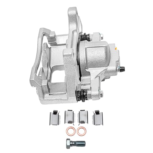 Image of Detroit Axle - Front Right Brake Caliper for 2009-2012 Dodge Journey Passenger Side Disc Brake Caliper w /Bracket 2010 2011 Replacement