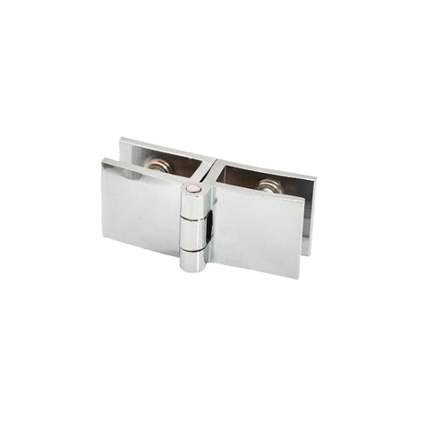 Cnyuon 180 Degree 4 Pcs Glass Door Hinges Shower Hinge Single Double Sides Clamp Hardware Parts No-Hole For Glass Door(180 Degree)