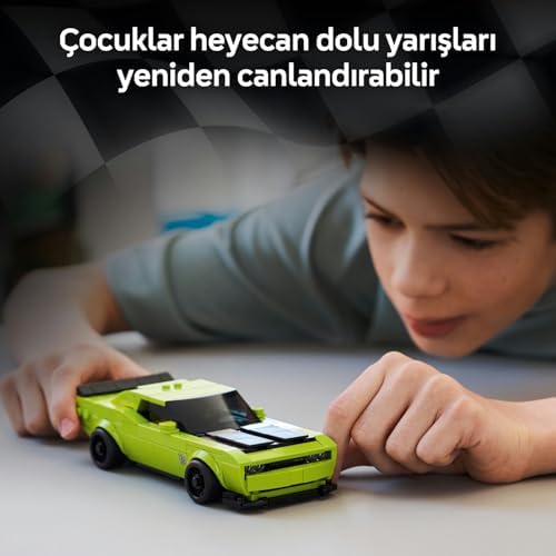 LEGO Speed Champions Dodge Challenger SRT Hellcat 77237 – 9 Yaş ve Üzeri Yarış Arabası Tutkunu Çocuklar için Koleksiyonluk Spor Araba Modeli, Yaratıcı Oyuncak Yapım Seti Hediye Fikri (390 Parça) - Görsel 6