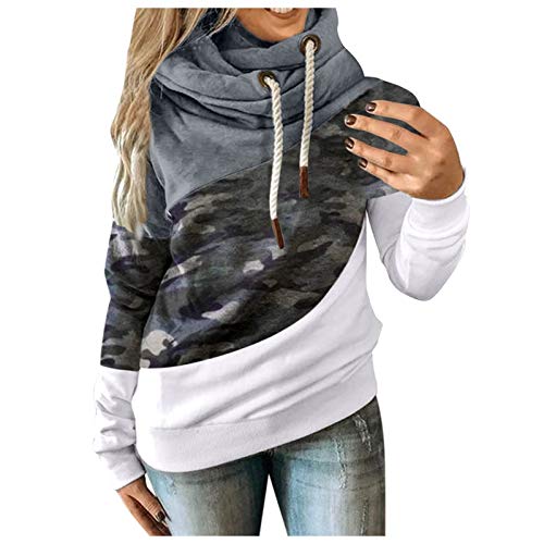 Hoodies for Women, Women's Cowl Neck Hoodie Warm Thermal Hooded Sweatshirts Loose Fit Fall Tops with Pockets