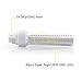 Lustaled Gx24 4-Pin Base LED Bulb, 12W G24q PL-C Horizontal Recessed Light 26W CFL Lamp Equivalent for Kitchen Light Pendant Lamp Dining Room, Warm White 3000K, 4-Pack (Remove/Bypass The Ballast)