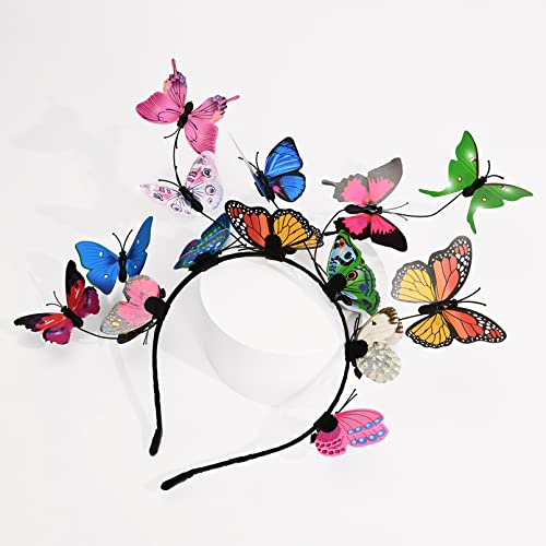 Deeka Butterfly Headbands Fascinators Hat Costume Crown Colorful Handmade Headpiece For Women And Girls thumb #7