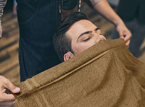 Image of Utopia Towels Cotton Bleach Proof Salon Towel 16 by 27 inches, Bleach Safe 100% Cotton Hand Towel for Gym, 24 Pack, Camel