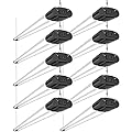 BBOUNDER 10 Pack Linkable LED Utility Shop Light, 4 FT Integrated Fixture for Garage, 40W Equivalent 250W, 5000K Daylight, Surface + Suspension Mount, Florescent Light Fixture Replacement, Black