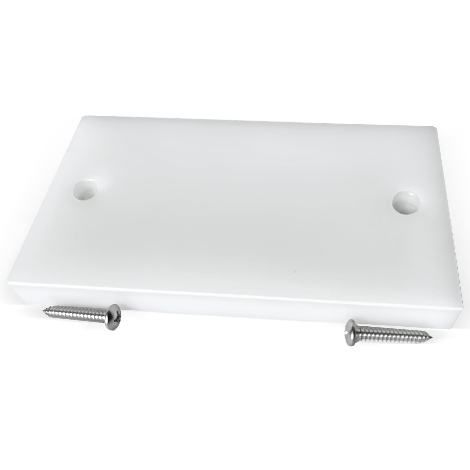 BZBMGMO Transom Transducer Boat Mounting Board Plate 4.5" *8" PVC Stainless Screws-White