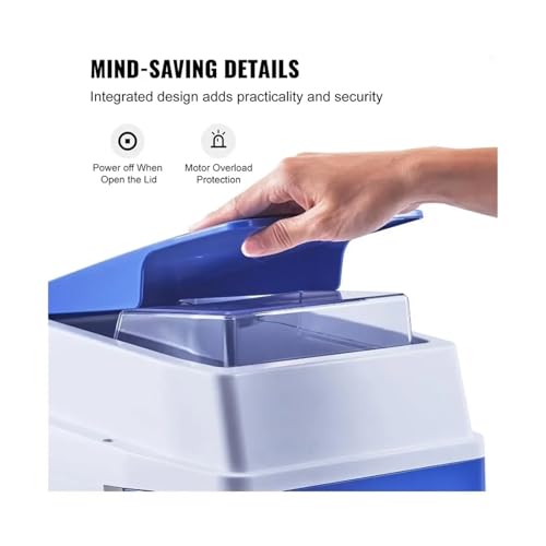 Máquina fabricadora de hielo, ralladora comercial de hielo eléctrica por hora, máquina para conos de nieve, con caja de hielo, mesa de trabajo, para hogar/cocina/acampada/RV miniatura 5