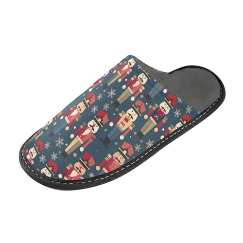 Slippers for Women Nutcracker Pattern Soft Winter Warm Shoes Indoor Outdoor Non-Slip House Travel Slippers2