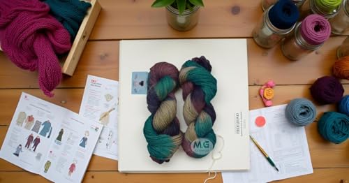 Image of M.G ENTERPRISE Glow Knitting Yarn Wool, Teal Mix 200 GMS Woolen Crochet Yarn Thread. Best Used with Knitting Needles, Crochet Needles-AL Art-CJJ