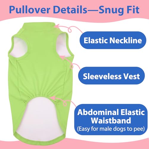 Image of Warm Fleece Dachshund Clothes for Medium Dogs, Green, XXL | Soft dachshund sweater for Long-Body Dogs, Lightweight Pullover Vest for Indoor Daily Wear,dachshund vest