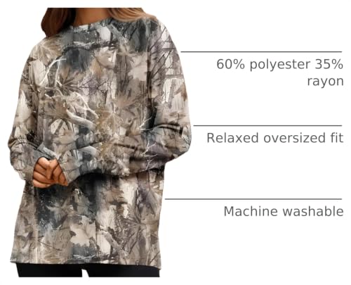Image of Trendy Queen Womens Oversized Long Sleeve Shirts Fall Tops 2026 Basic Tees