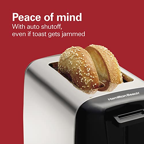 Hamilton Beach 2 Slice Toaster With Extra Wide Slots, Shade Selector, Auto-Shutoff, Cancel Button And Toast Boost, Black #TOP4
