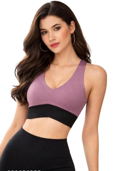 Kopykat Women Sports Bra Non Padded | Full Coverage Inner Wear Bra for Women| Comfortable, Breathable, Lightweight, Skin Friendly|SL_84-picture-47