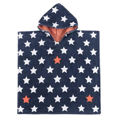 PERYOUN Child 100% Cotton Hooded Towel 24'' x 48'' (Star) Cover