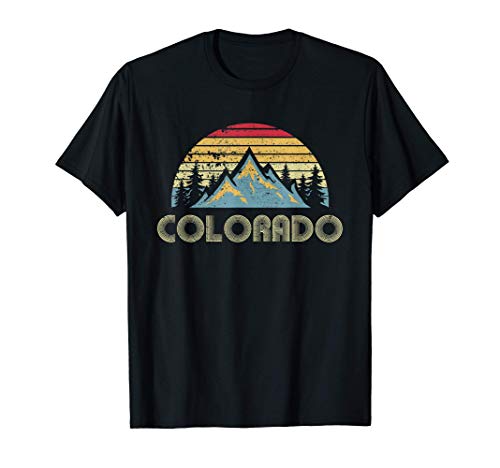 Colorado Tee - Retro Vintage Mountains Nature Hiking T Shirt T-Shirt