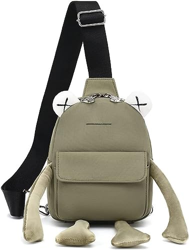 Frog Crossbody Handbags For Women Men Cute Shoulder Bag Nylon Sling Chest Bag Casual Travel Hiking Daypack