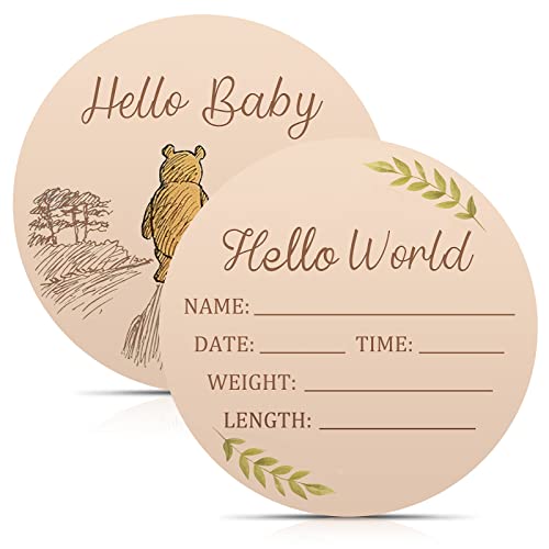 Image of Baby Announcement Sign, Hello World Newborn Signs, Newborn Birth Announcement Sign, Baby Name Signs for Photo Prop, Nursery Gifts