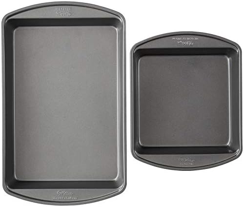 Wilton Perfect Results Premium Non-Stick Oblong and Square Cake Pan Set, 2-Piece