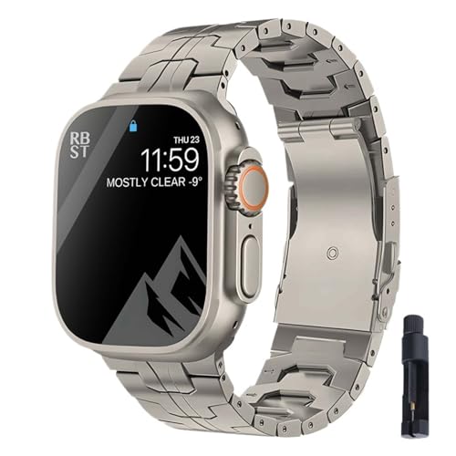 Bracelet en titane Apple Watch Ultra 49mm 45mm 44mm bracelet metallique Correas Series