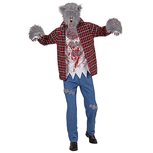 W WIDMANN MILANO Party Fashion - costume de loup-garou, chemise, t-shirt, pantalon, gants, masque, animaux, Halloween