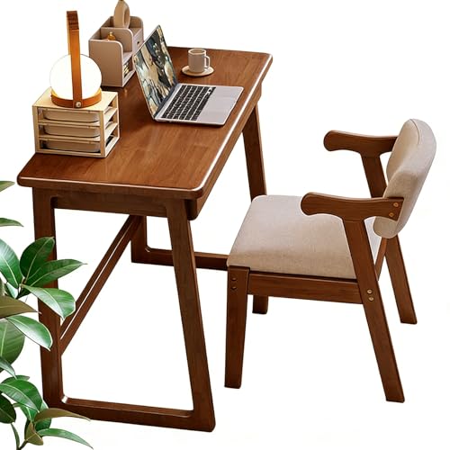 PEBFHSQW Escritorio De Madera Multifuncional, Diseño Compacto Y Estrecho Ideal para Espacios Pequeños, Mesa De Estudio Y Trabajo para Oficina En Casa, Dormitorio O Apartamento(Brown,60x45x75cm)