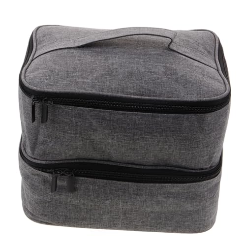 WOFASHPURET Double Layer Lipstick Nail Polish Storage Bag Essential Oil Carrying Case for Travel Organizing Nail Polish Holder Bag