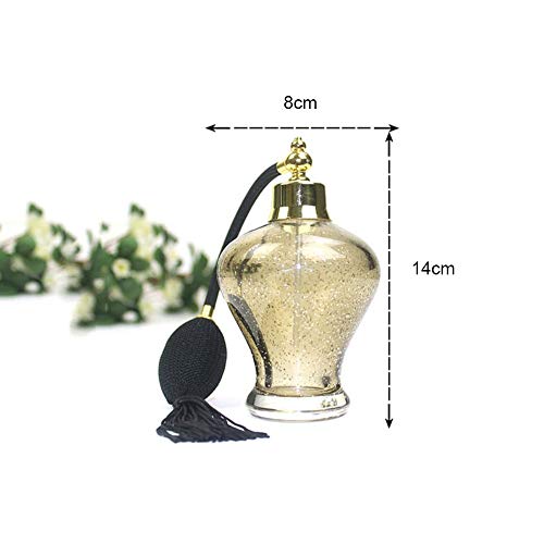CHICAI Golden Perfume Cologne Hervulbaar lege fles met Brown Gold Bulb vernevelaar Montage 100ml - Image 3