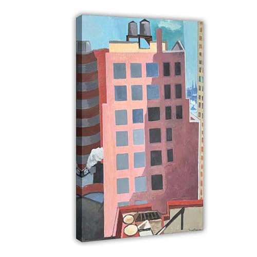 Impression sur toile NYC Ernest Fiene - Tableau d'art vintage haut de gamme pour bureau