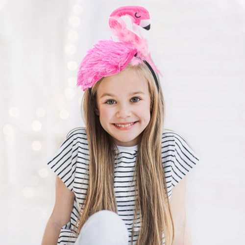 Flamingo Headband for Birthday Parties Cartoon Animal Hair Accessory for Boy Girl Comfortable and Headdress for Hawaiian Festivals and Cosplay Events4