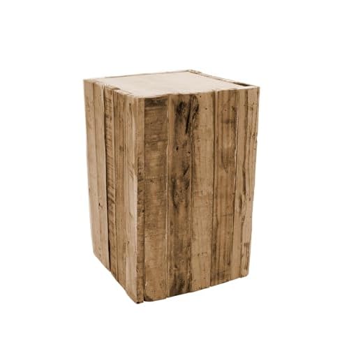 Spetebo Design Holz Hocker eckig, 30x20 cm