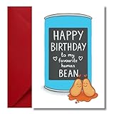LimaLima Funny Birthday Card Favourite Human Bean Perfect For Husband Wife Boyfriend Girlfriend Mum & Best Friends
