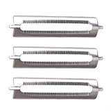 CaScab Paquete de 3 cuchillas de repuesto para pelador doble y individual, 56 x 9 mm, cortadores de pelador de espárragos de acero inoxidable
