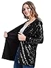 KANCY KOLE Sequin Jackets For Women Black Sparkly ... #3