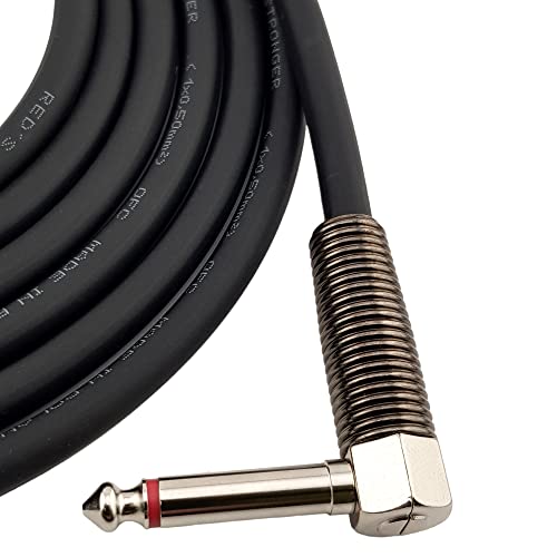 Reds Music Guitar Instrument Cable GCS1230ST, Jack 6.3 mono/Jack 6.3 mono angled, (3m), Black-Silver - Image 4