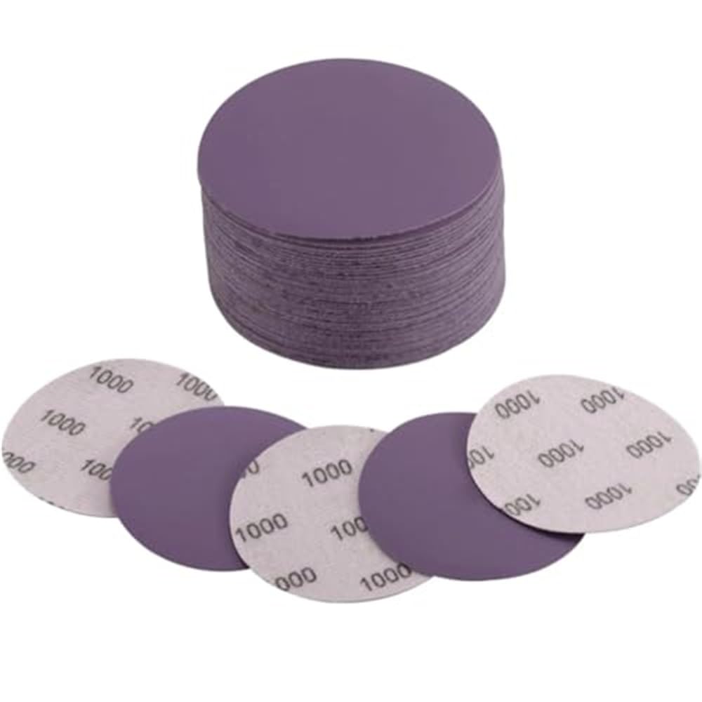 Juego de 124 piezas de papel de lija seco y húmedo de 5 pulgadas: almohadillas de pulido de gancho y bucle con almohadilla de interfaz, pulido eficiente en varias superficies(1500)